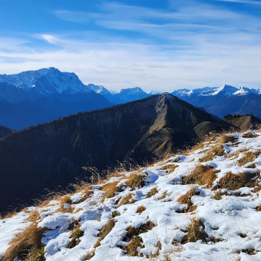 Blick vom Vorderen Felderkopf zur Zugspitze