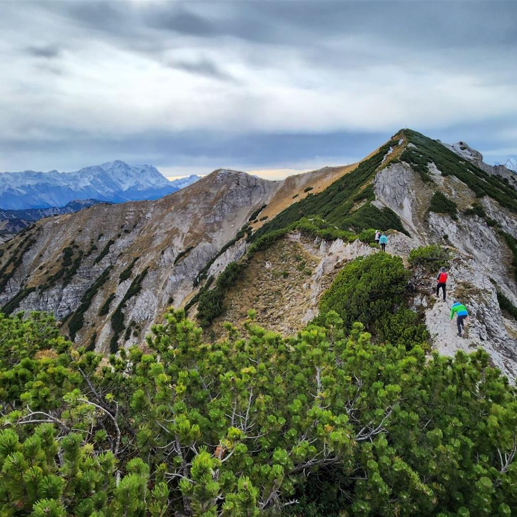 Kein offizieller Weg über den Grat nach Graswang