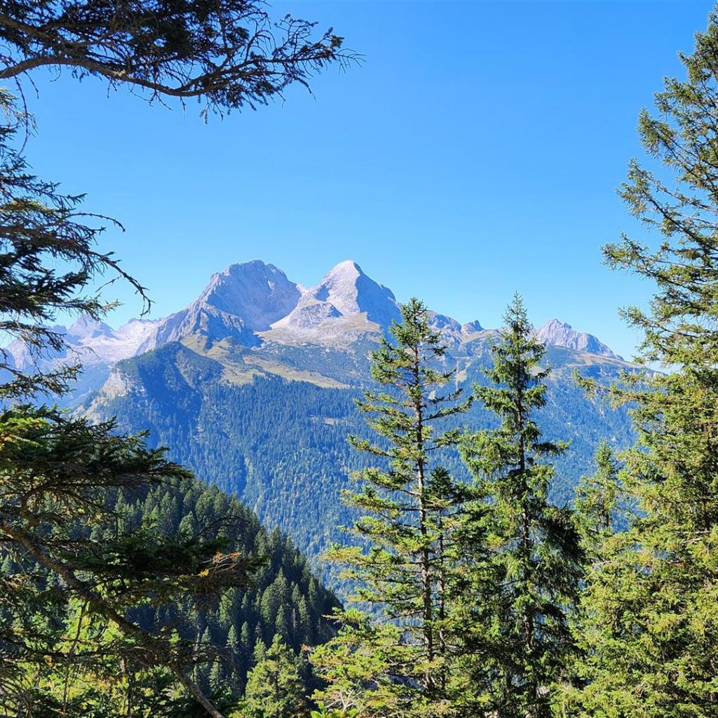 Hochblassen und Alpspitze vom Kälbersteig gesehen