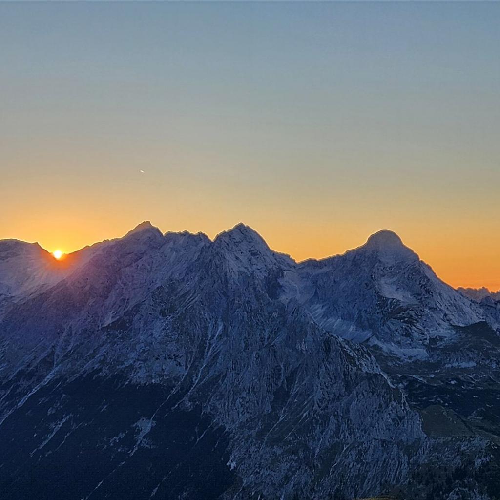 Sonnenuntergang an der Zugspitze
