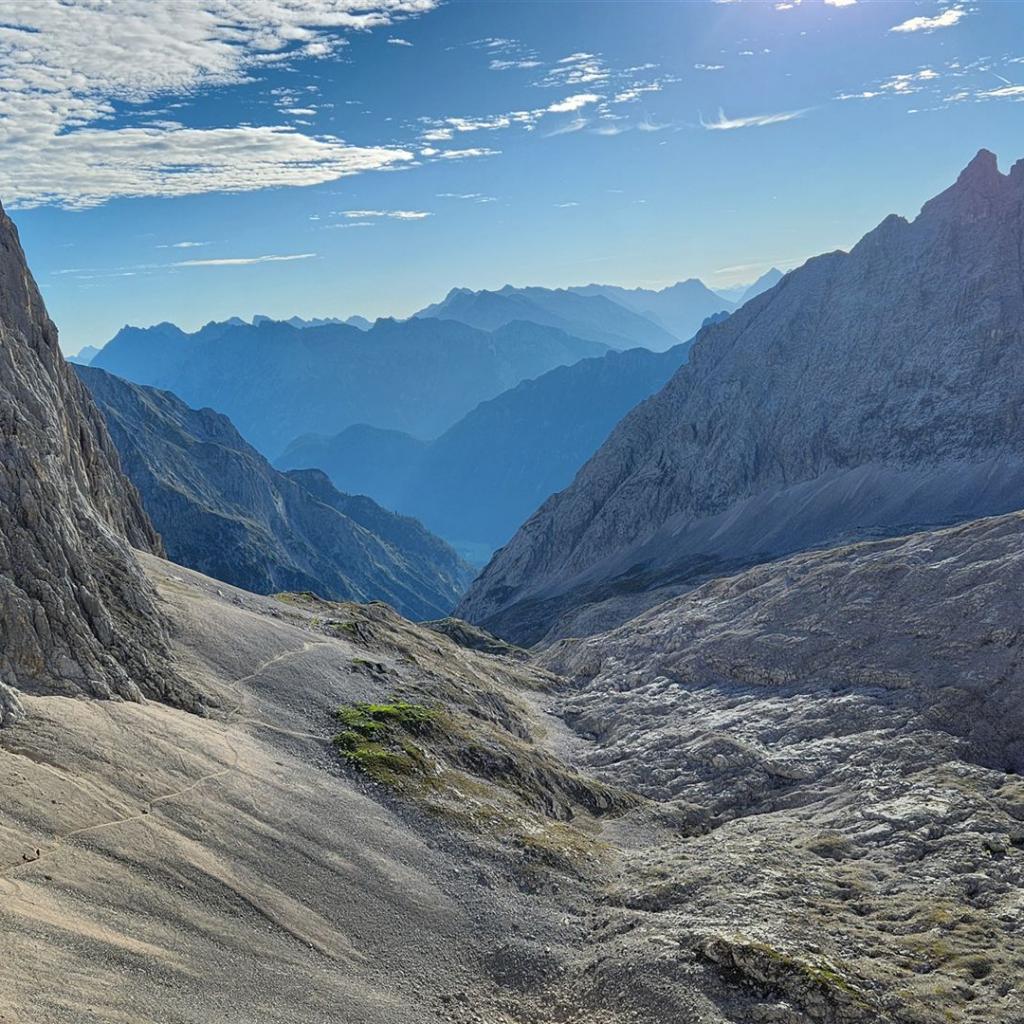 Blick ins Bergleintal nach Leutasch