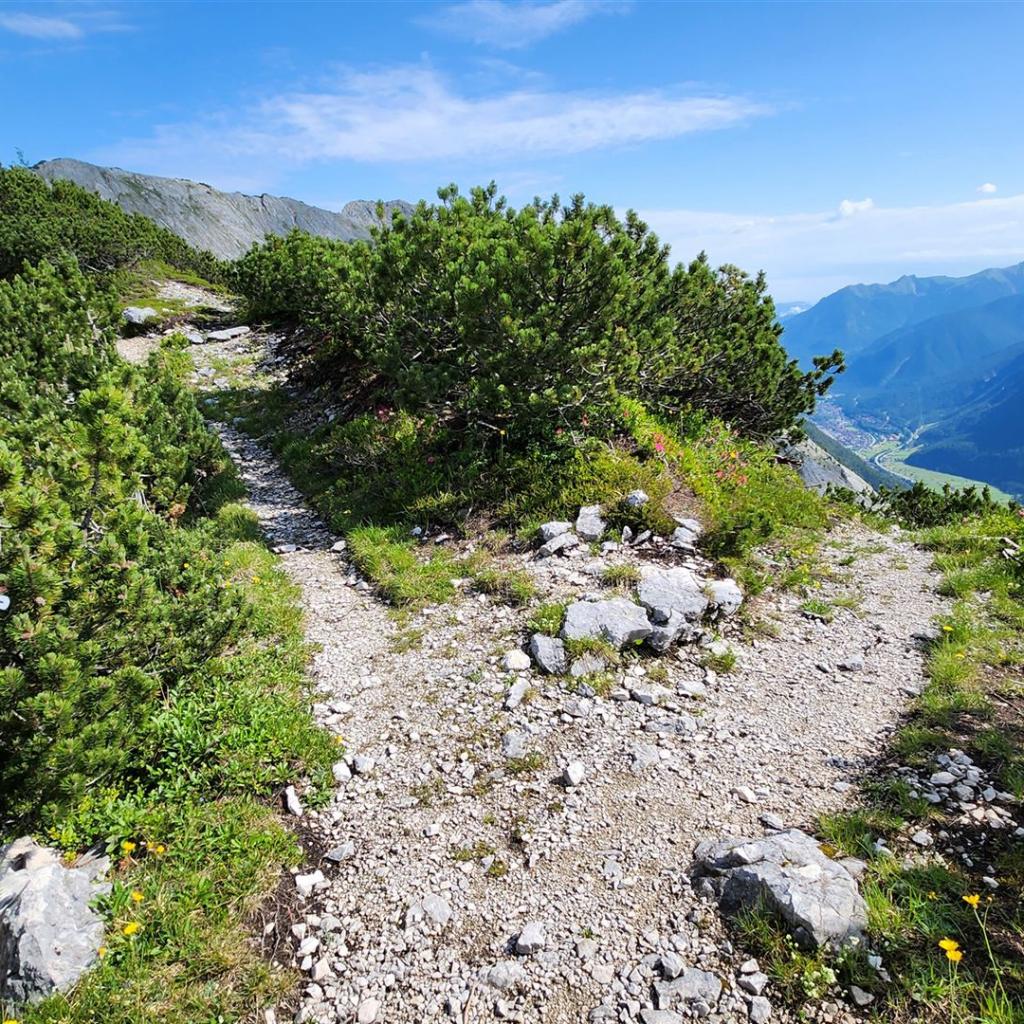 Die Abzweigung nach Scharnitz