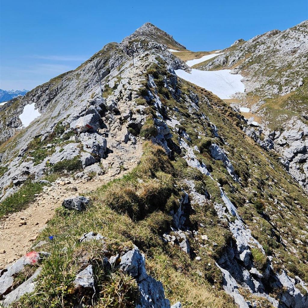 Der lange Gipfelgrat