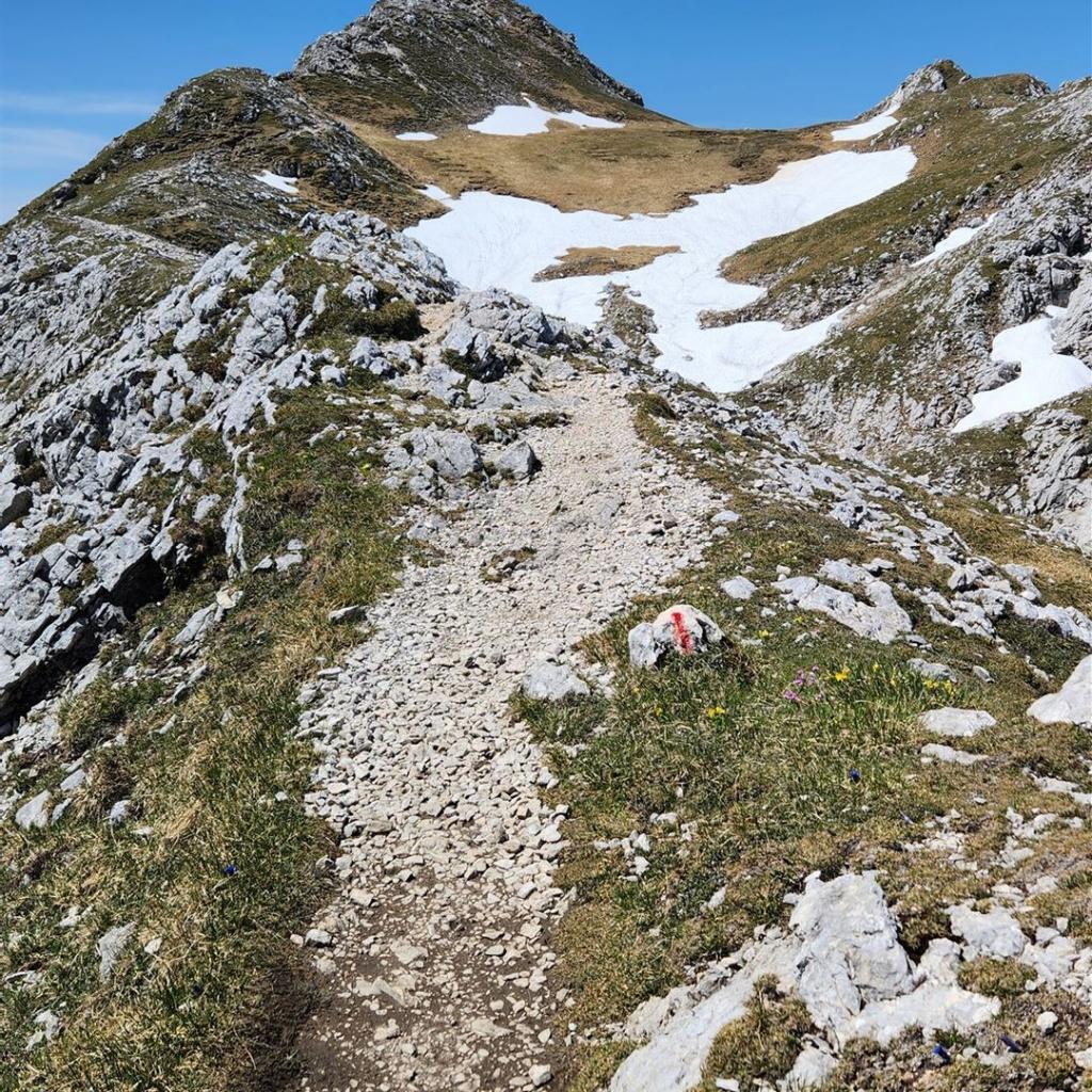 Das Gipfelkreuz im Visier