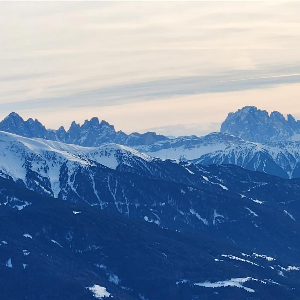 Die Geislerspitzen, Langkofel und Plattkofel
