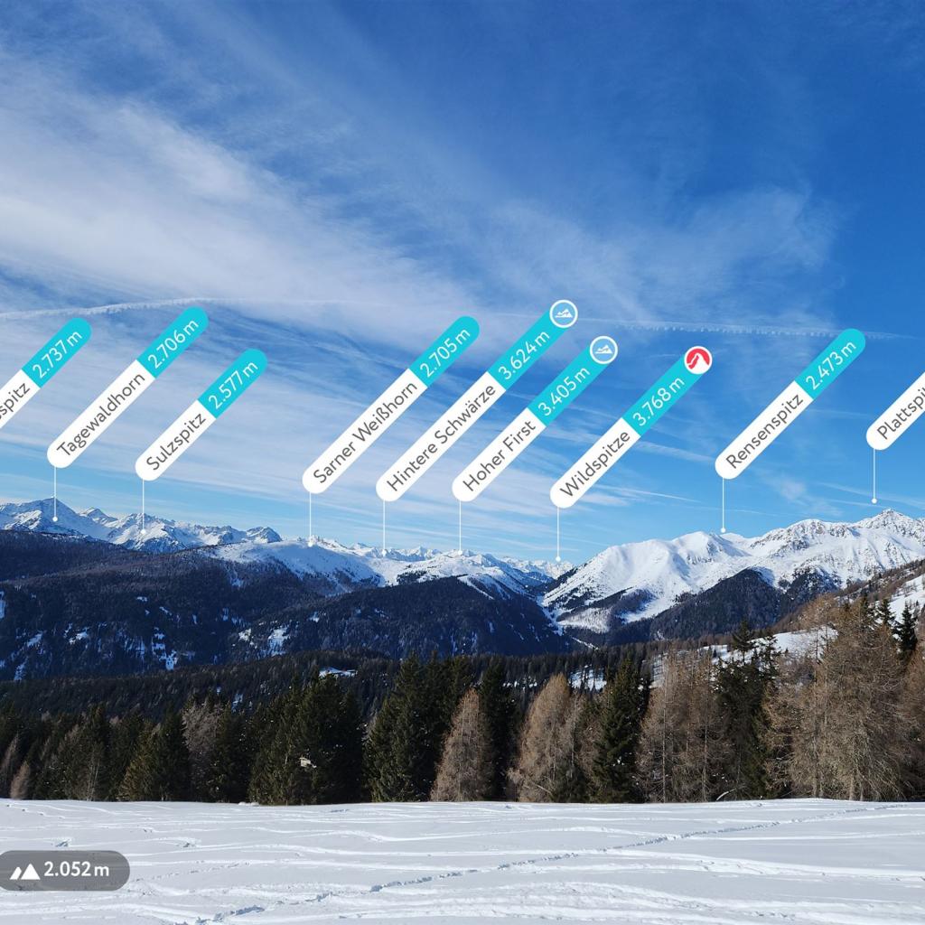 Blick nach Westen mit Wildspitze