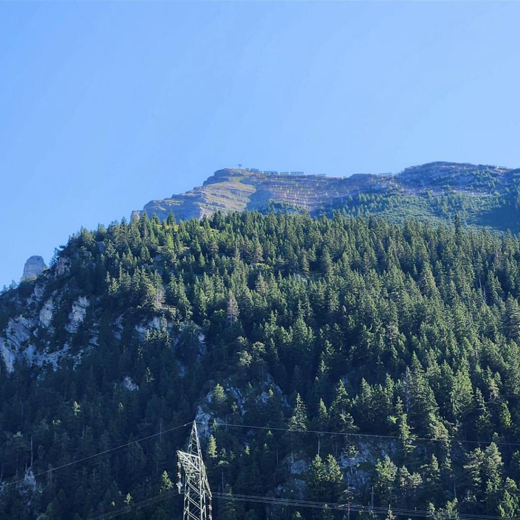 Unscheinbare Kohlbergspitze vom Tal aus