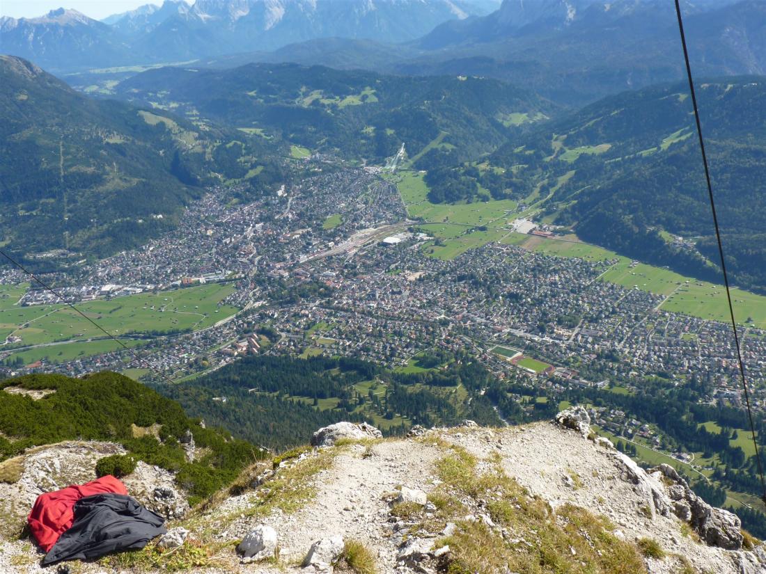 Tiefblick auf Garmisch-Partenkirchen