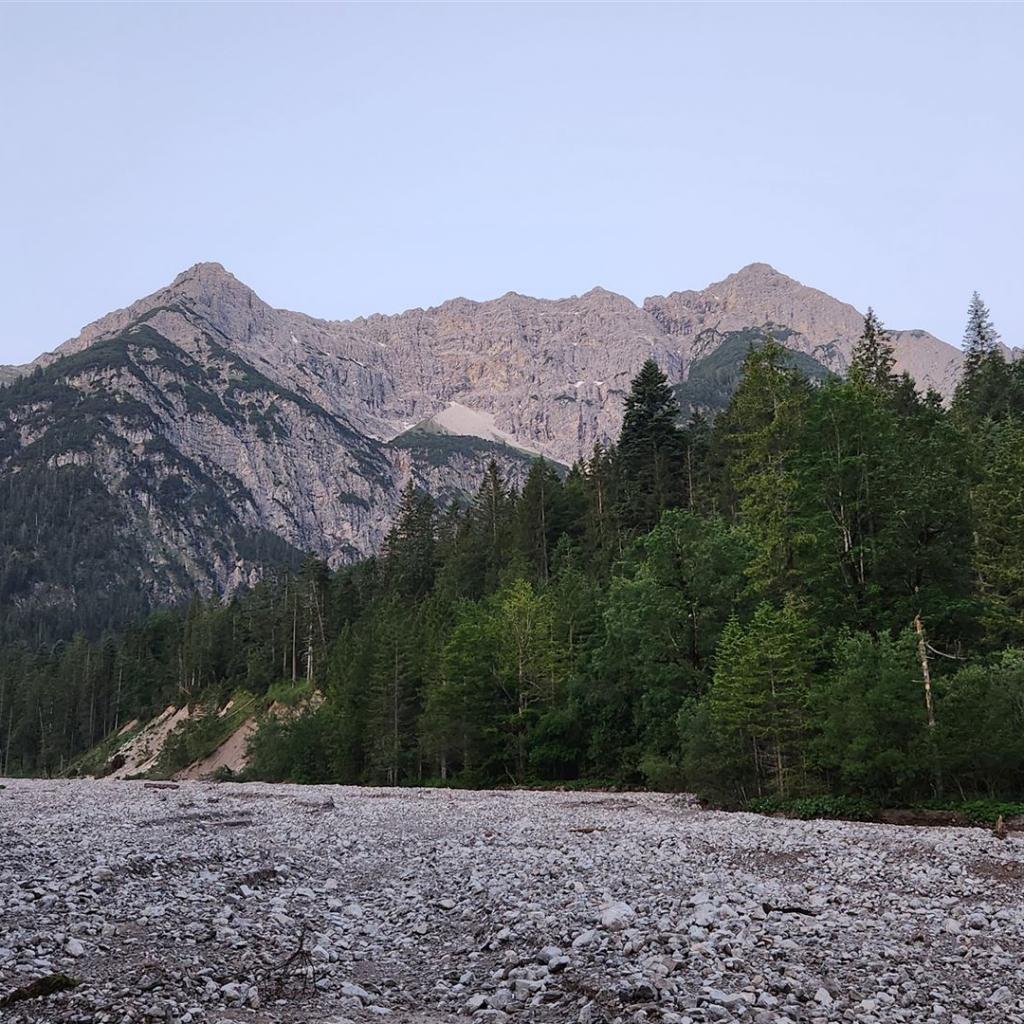 Blick übers Gries auf die Geierköpfe