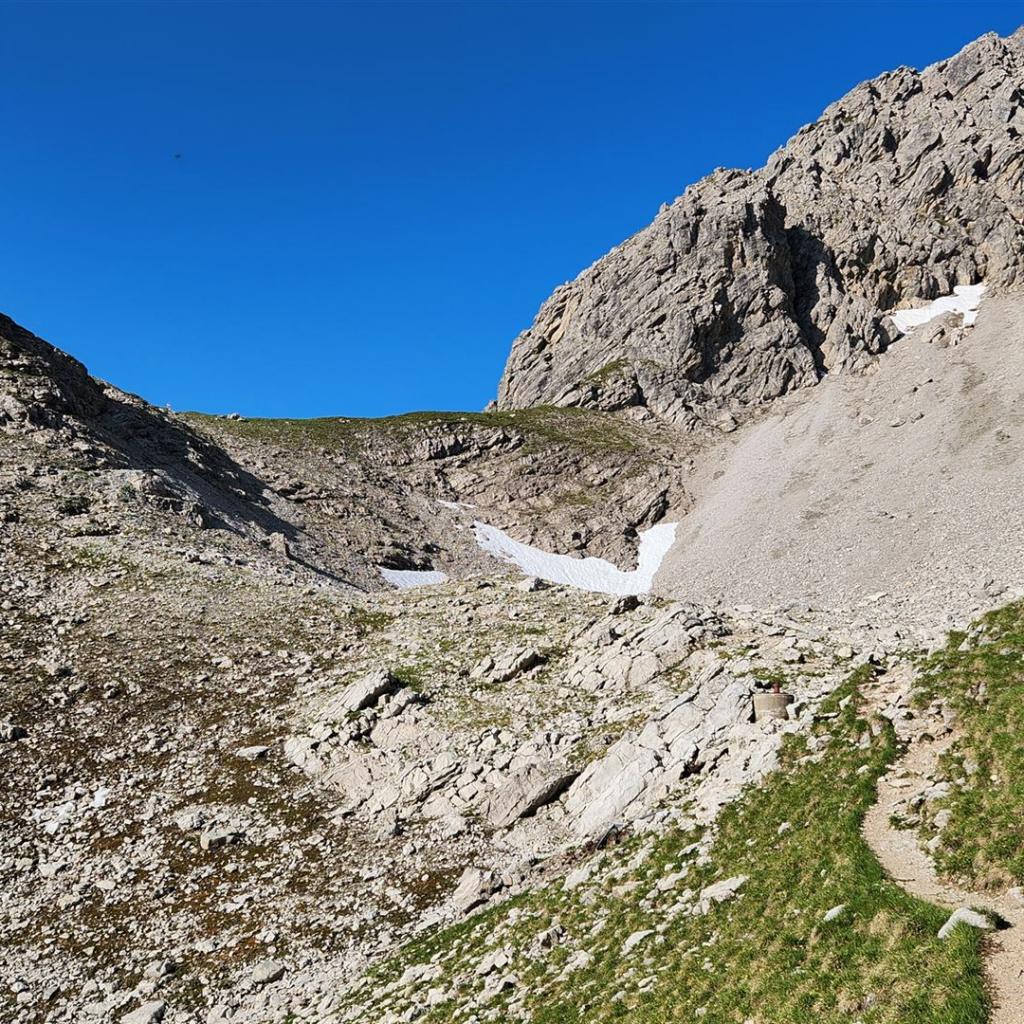 Scharte nach der Mindelheimer Hütte
