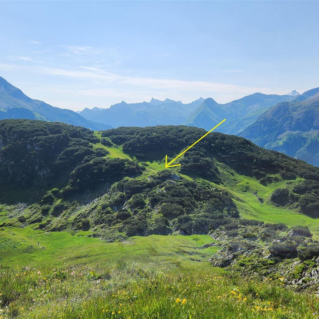 Blick zurück zum südlichsten Punkt