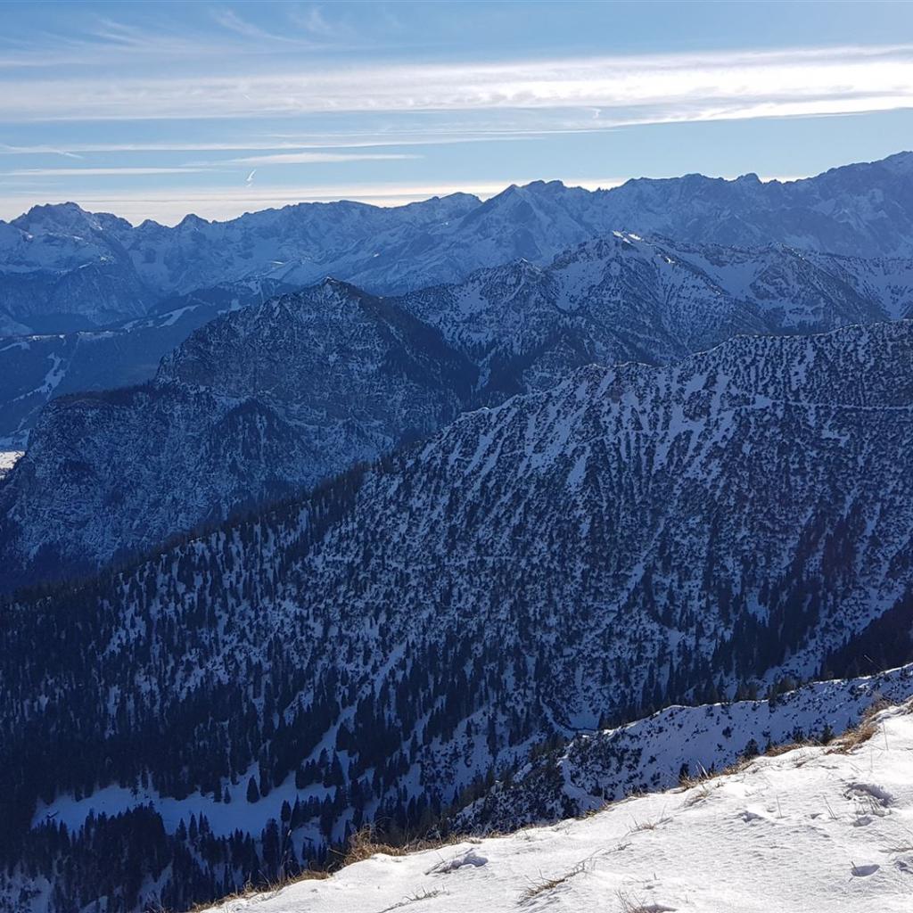 Blick auf das Wettersteingebirge