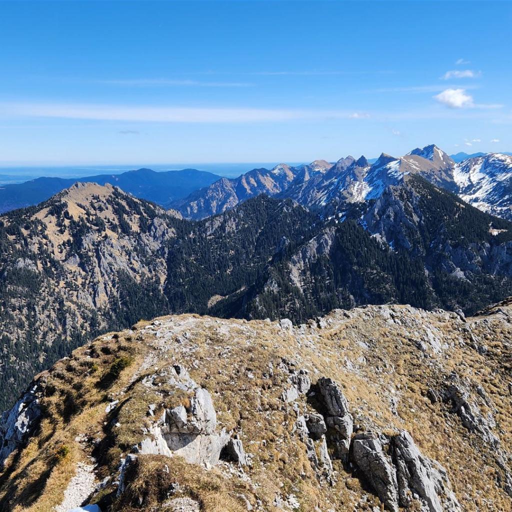 Tegelberg, Geiselstein, Gr. Klammspitze und Hochplatte