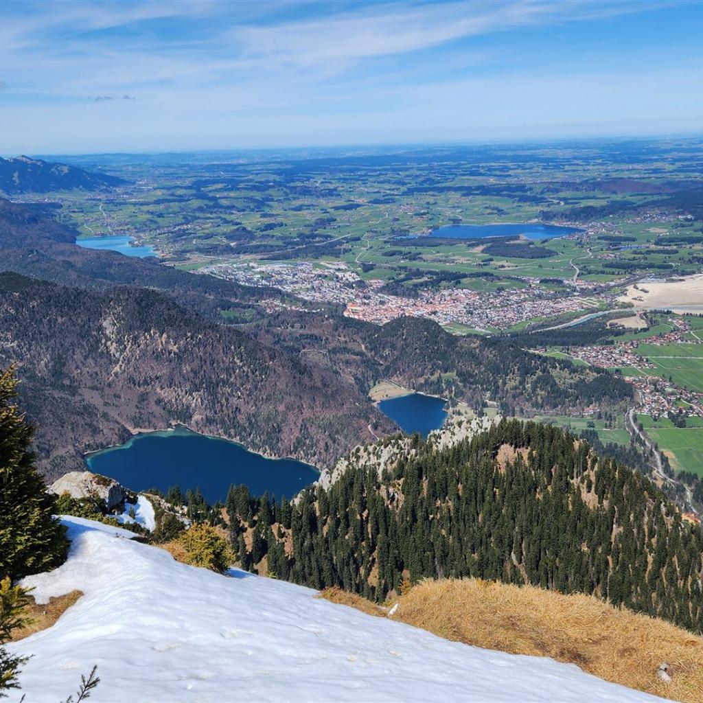Alpsee und Schwansee im Vordergrund