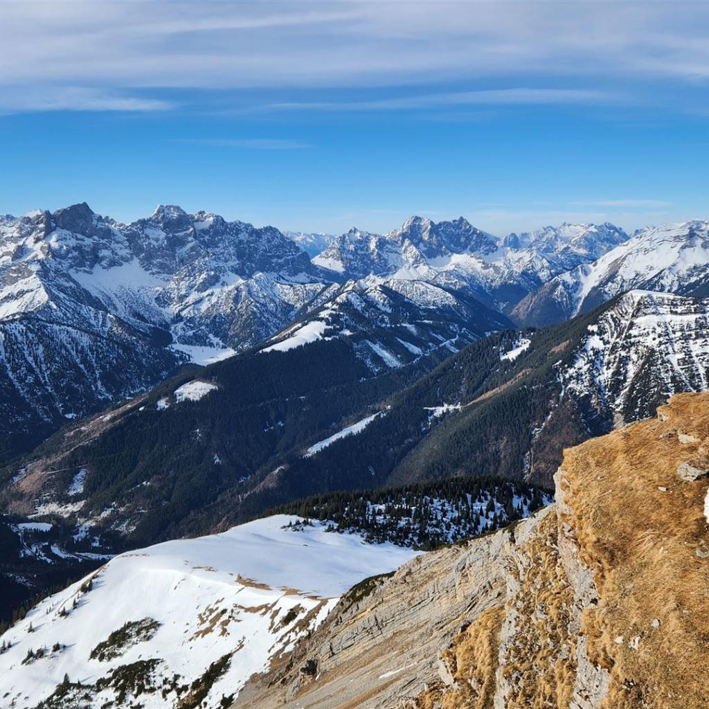 Von der Birkkarspitze bis zur Zugspitze