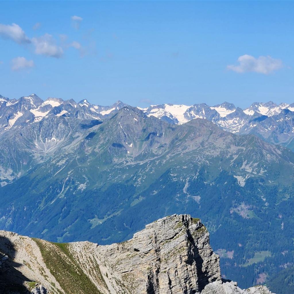 Blick auf die Stubaier Gletscher