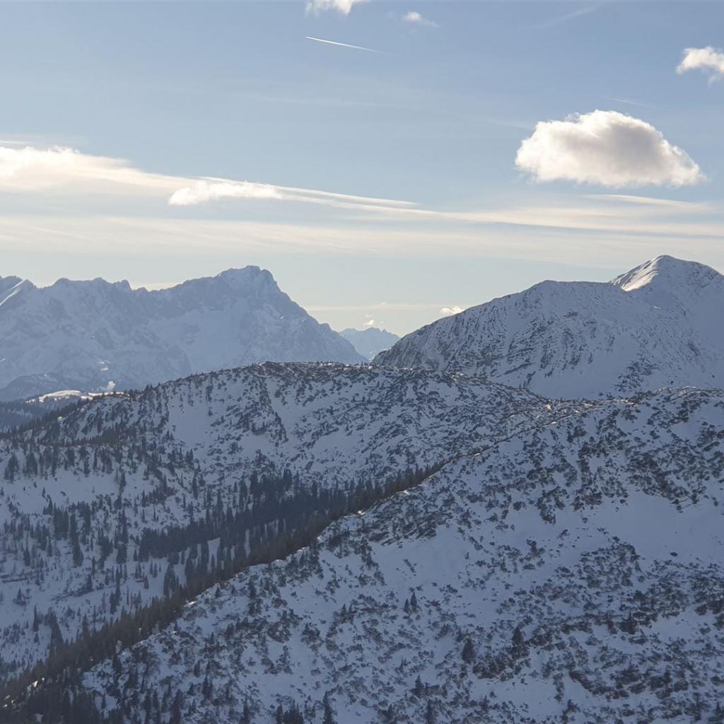 Alpspitze, Zugspitze und Krottenkopf