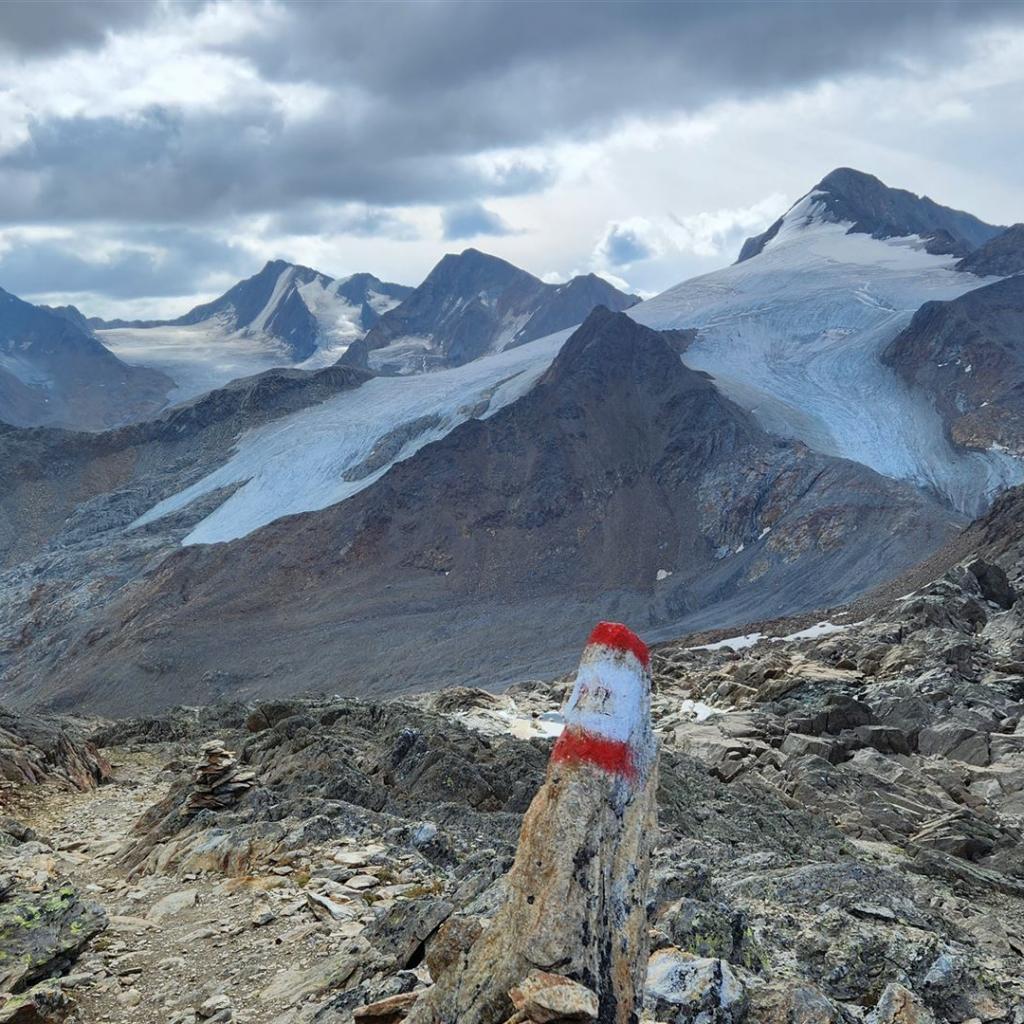 Blick zurück auf den Similaun