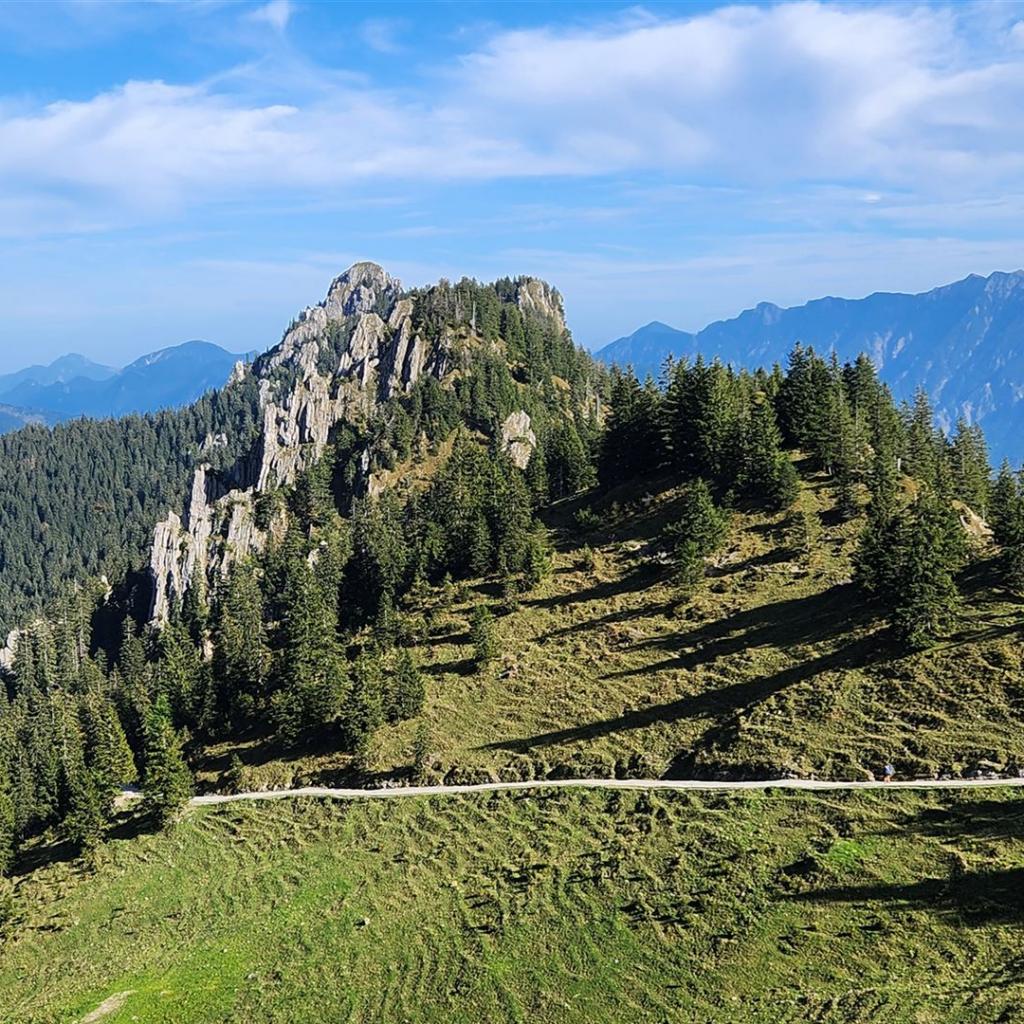 Blick vom Pürschling zurück auf den Sonnenberggrat
