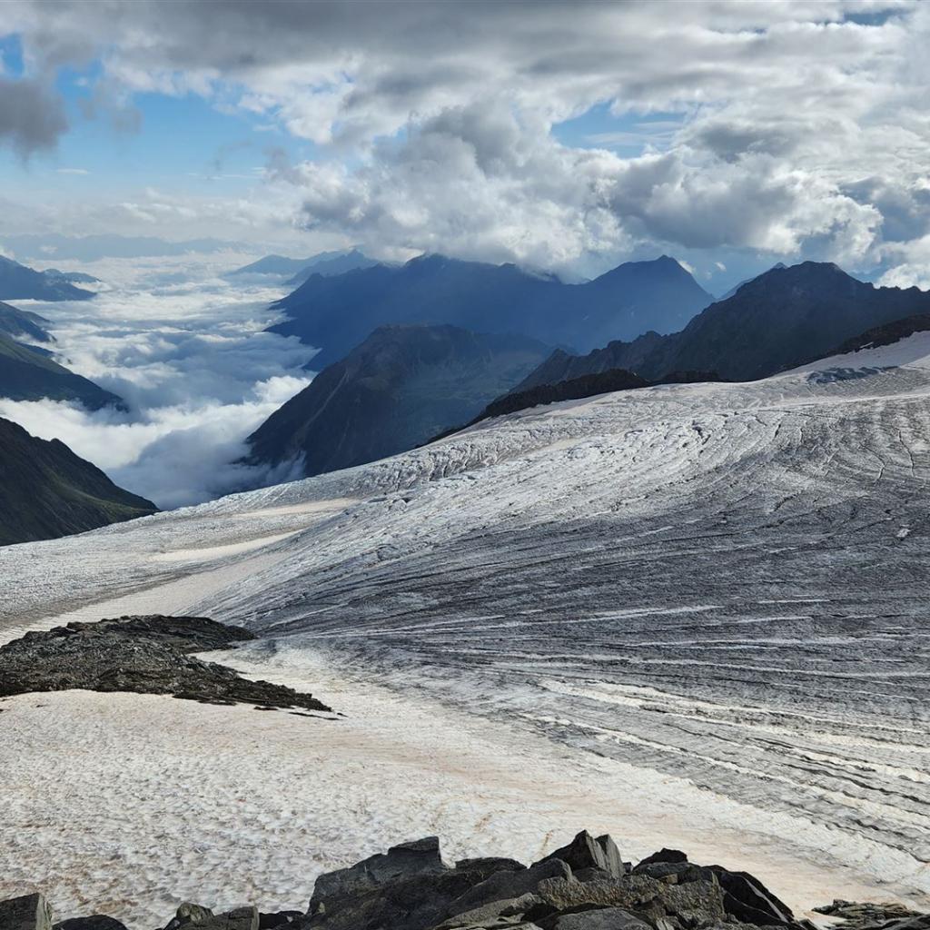 Blick hinunter ins Stubaital