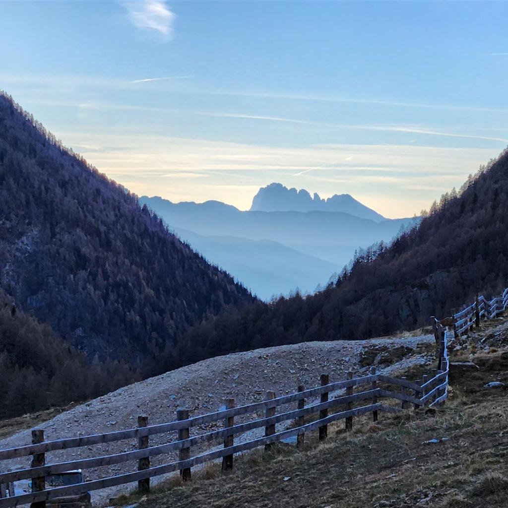 Blick zurück auf den Langkofel