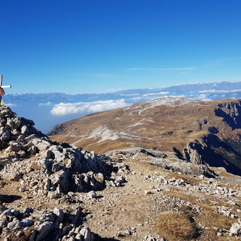 Auf der Roterdspitze, hinten der Schlern