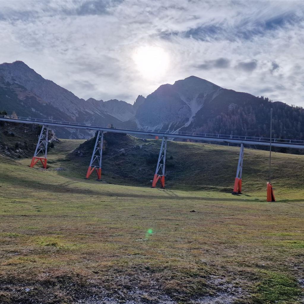 Anmarsch durchs Skigebiet Rosshütte