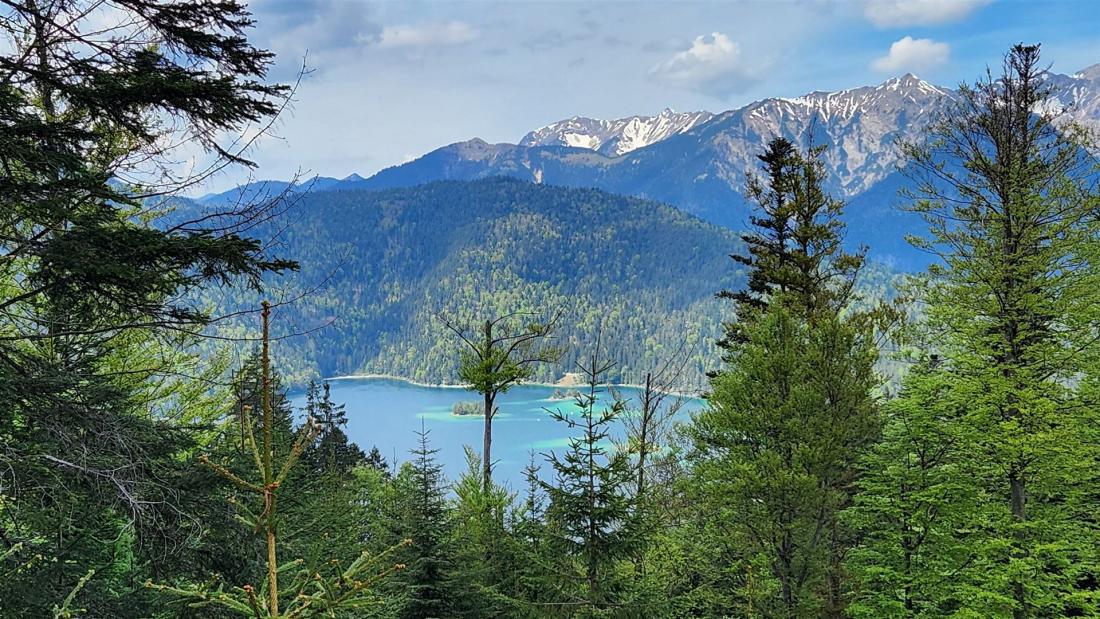 Erster Blick auf den Eibsee