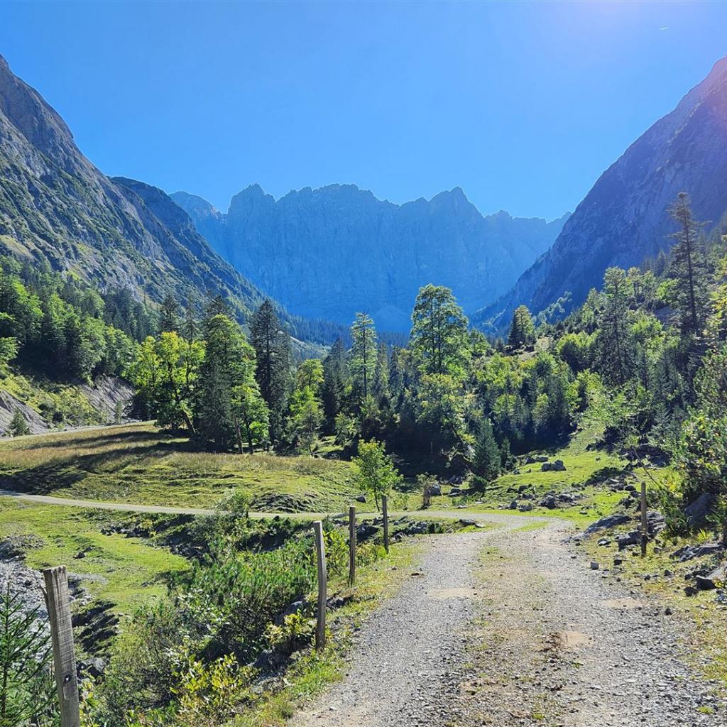 Blick zurück im Laliderer Tal