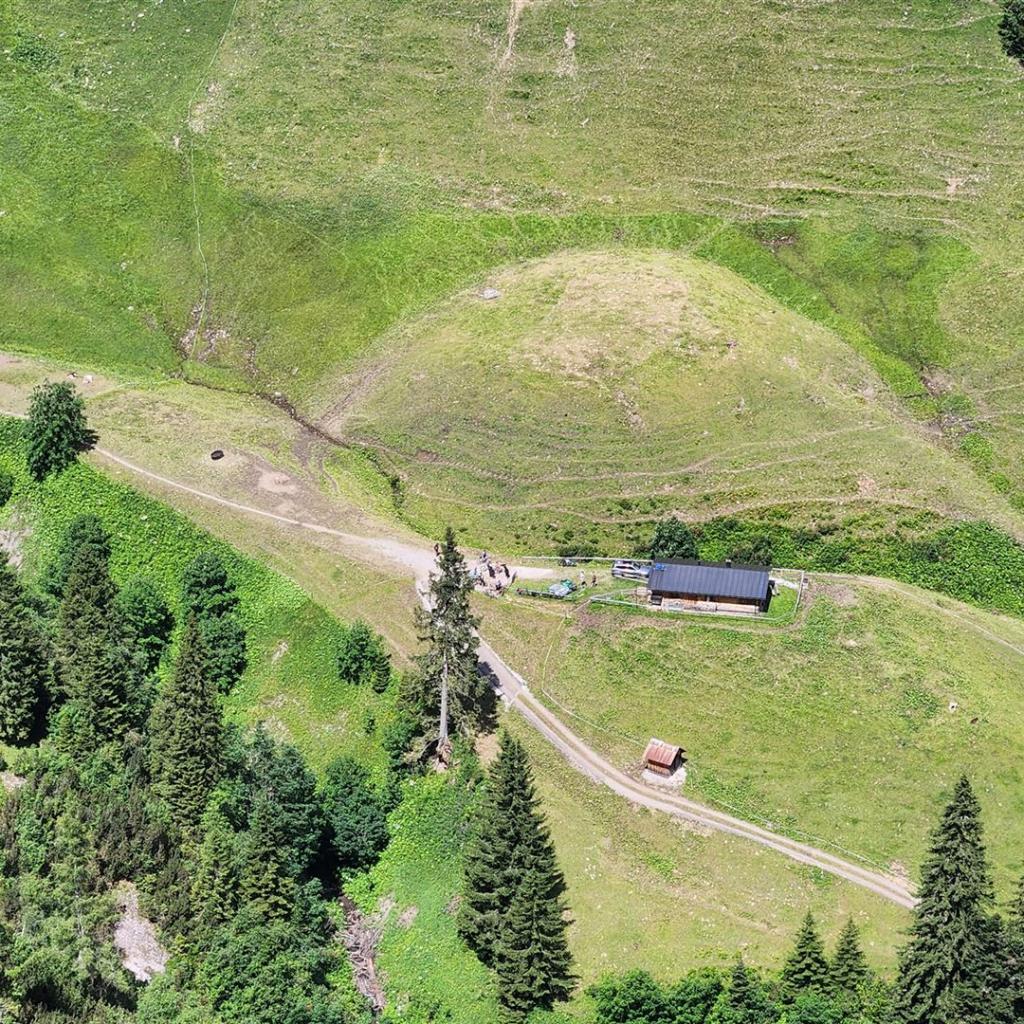 Tiefblick auf die Speicherhütte