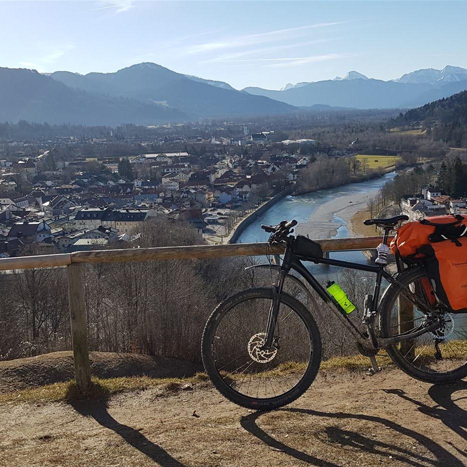 Blick auf Bad Tölz vom Kalvarienberg