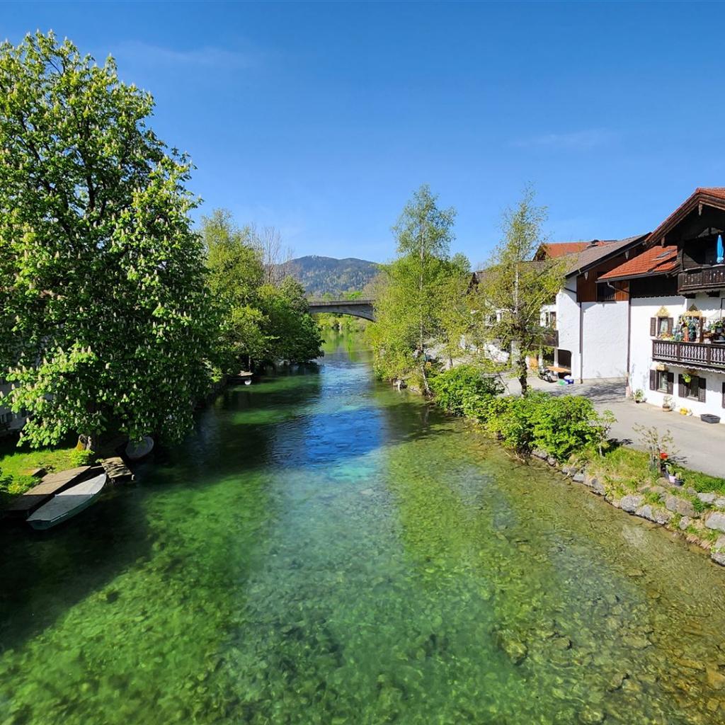 Die idyllische Mangfall in Gmund