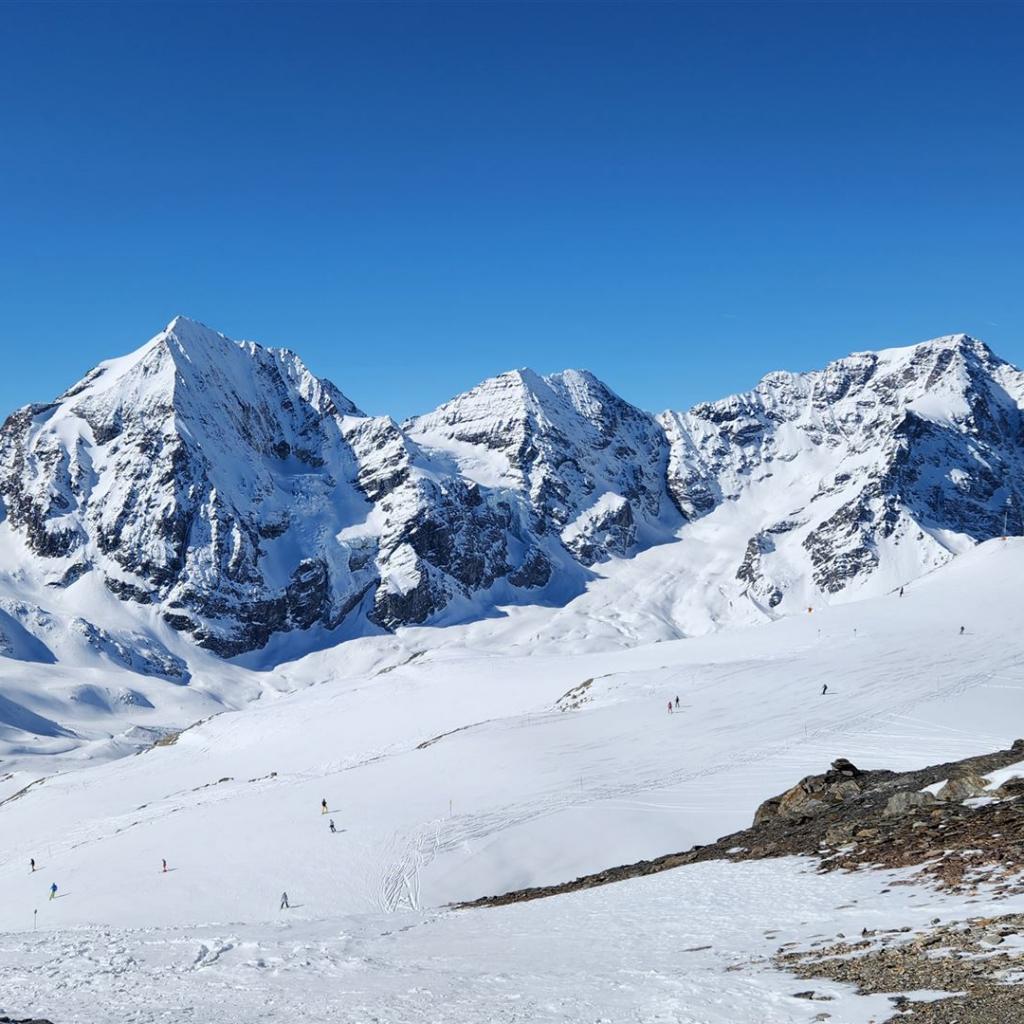 Das Dreigestirn vom Madritschjoch aus gesehen
