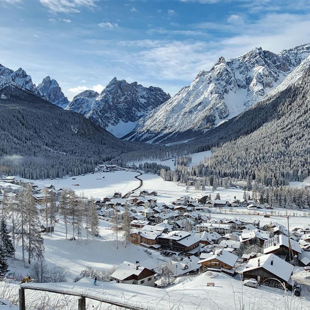 Blick auf Sexten und das Fischleintal