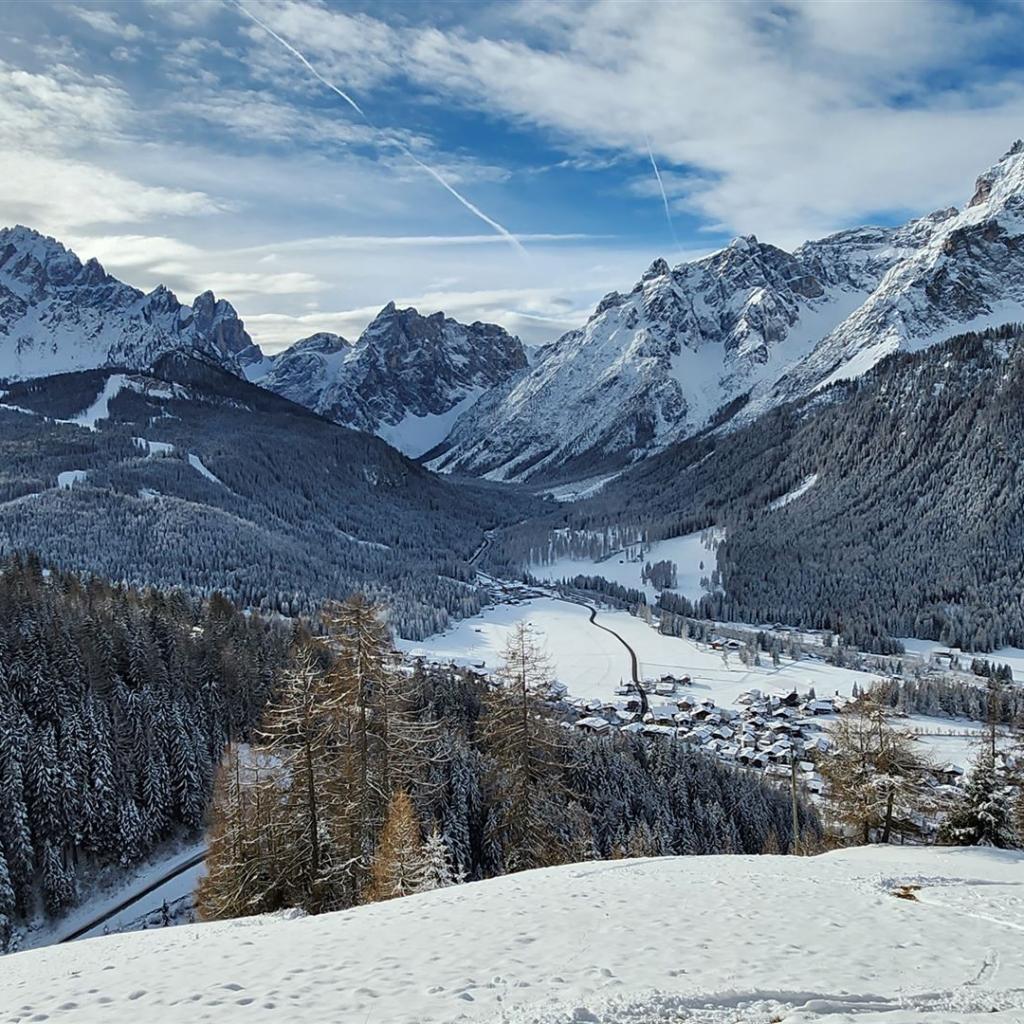 Blick auf Sexten und das Fischleintal