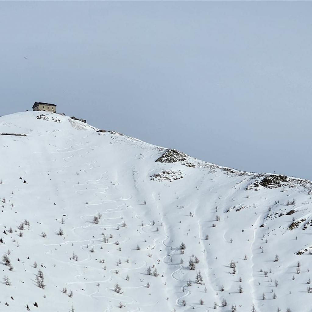 Blick zurück zum Gipfelhaus