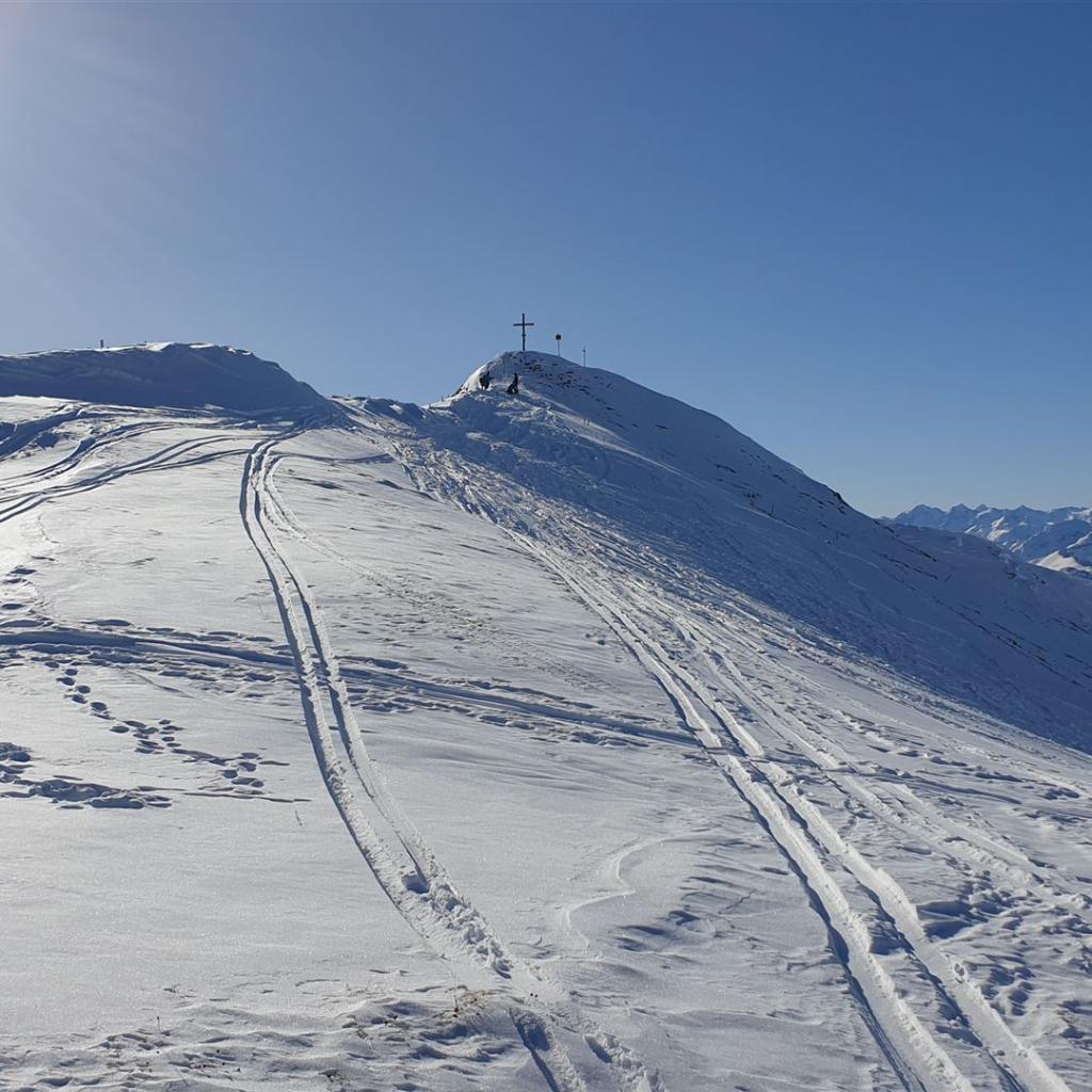 Blick zurück zum Gipfel