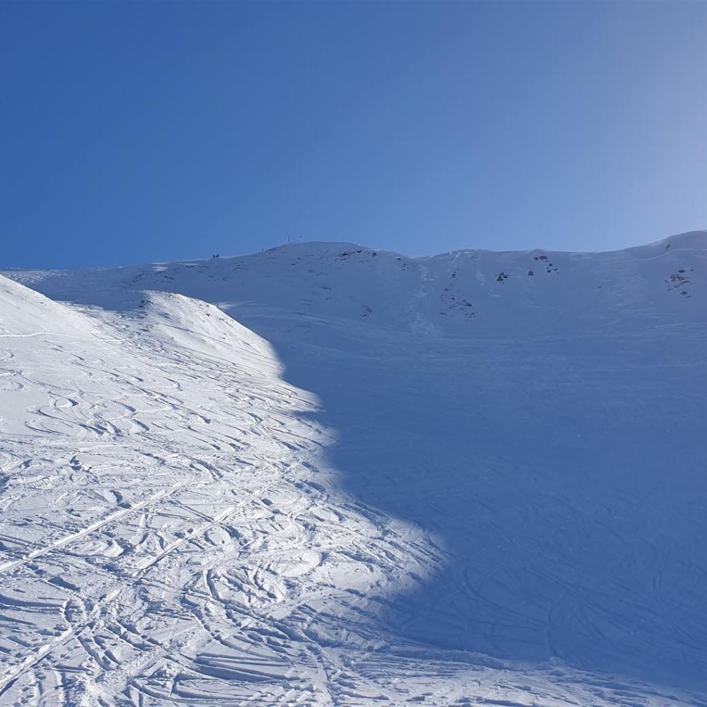 Blick zurück zum Gipfel