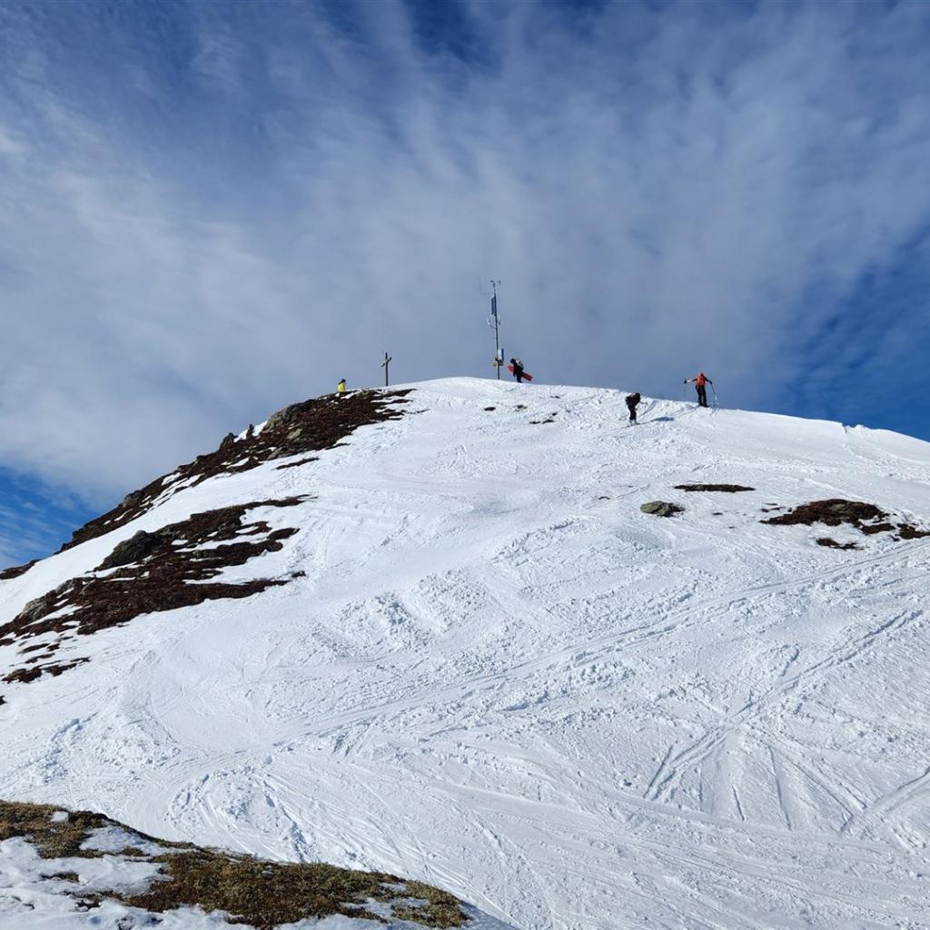 Blick zurück zum Gipfel
