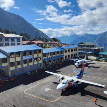 Der Flughafen in Lukla