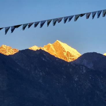 Sonnenaufgang am Karyolung, 6511 m (von Lukla)