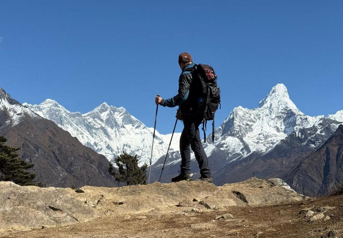 Nähe Everest View Hotel, mit Lhotse und Ama Dablam