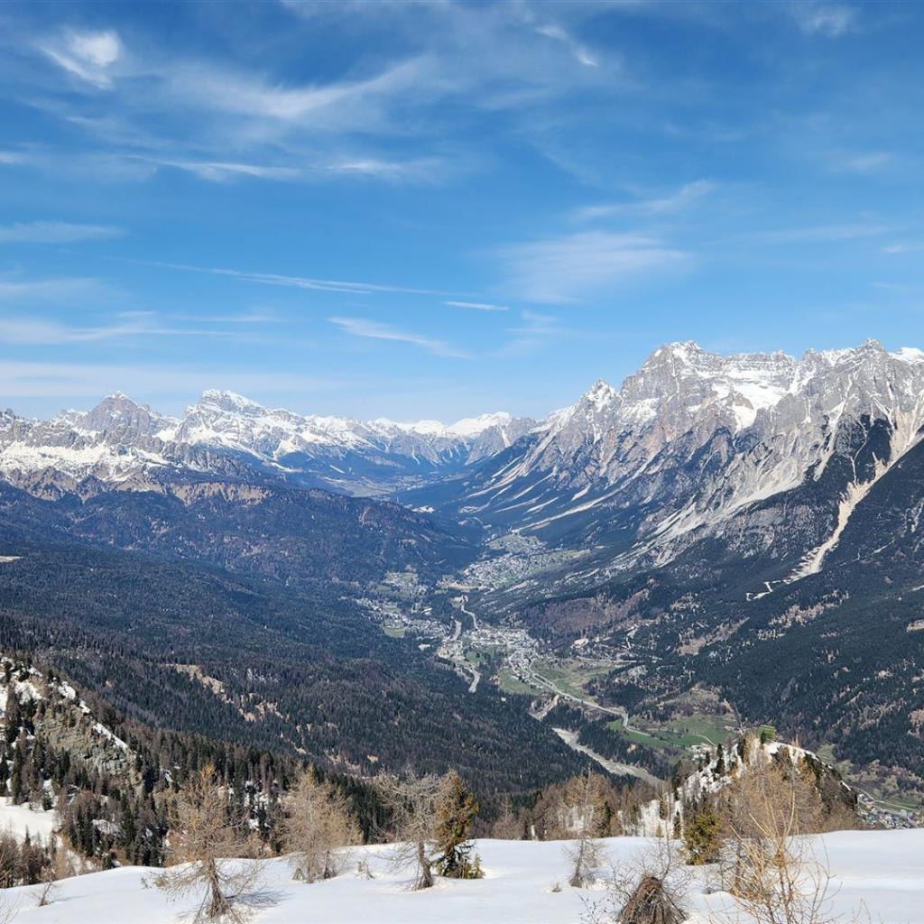 Blick Richtung Cortina d’Ampezzo